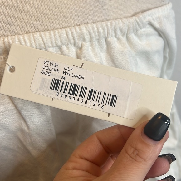 Petersyn Linen Blend Lily Puff Sleeve Top Medium - Picture 7 of 9